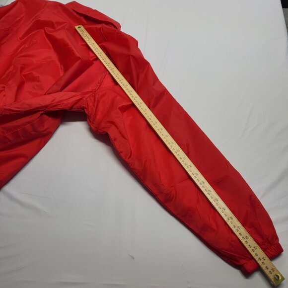 Augusta Sportswear Windbreaker Jacket Mens XL Snap Lined Water Resist Red - Picture 9 of 15